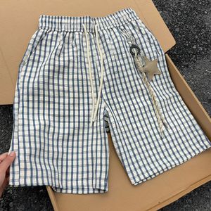 
Japanese cityboy black and white plaid shorts for men and women summer light wide-leg five-point pants casual versatile mid-pants