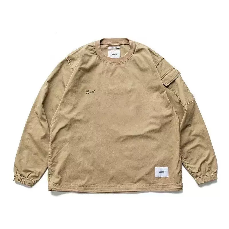 WTAPS SMOCK 22AW 日系寬鬆刺繡圓領長袖T恤休閒襯衫夾克cityboy-Taobao