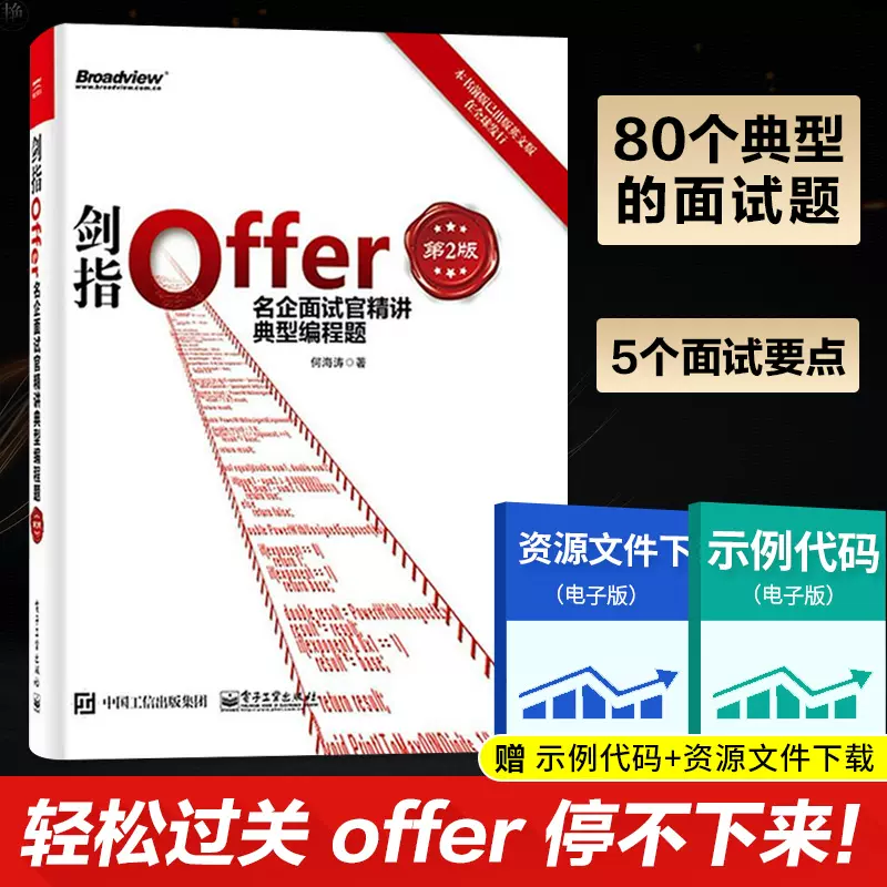 正版劍指offer 名企面試官精講典型程式設計題第2版何海濤著程式設計師面試寶典offer企業面試題大全劍指面試 Offer直達車劍指offerjava