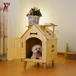 Dog house outdoor wooden dog kennel wooden kennel guardrail indoor four seasons universal pet cat wooden house villa delivery