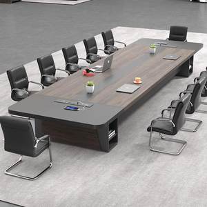 
Large conference table and chair combination simple modern employee training table negotiation table conference room long table office furniture
