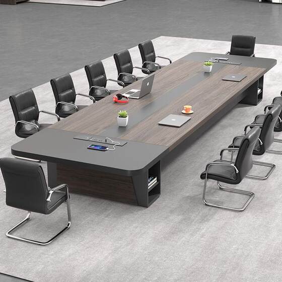 
Large conference table and chair combination simple modern employee training table negotiation table conference room long table office furniture