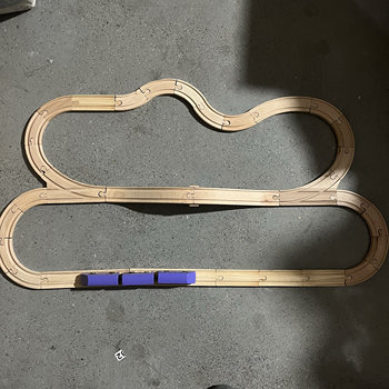 Wooden track train toys children's educational assembled building blocks baby early education