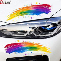 Painting Star Rainbow Car Stickers Personalized Creative Scratch Cover Electric Vehicle Motorcycle Decorative Stickers