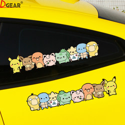 Q-Version Pokémon Car Stickers, Body Bumper Long Strip Car Scratch Cover, Electric Vehicle Motorcycle Decorative Stickers