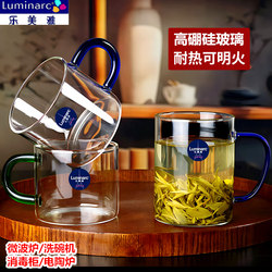 Lemeiya High Borosilicate Glass Cup, Heatable Household Water Cup, High Aesthetic Flower Tea Cup, High Temperature Resistant Tea Brewing Cup