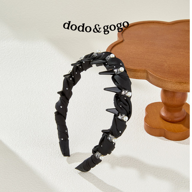 DODOGOGO high-end zircon pearl winding with toothed hairband fashionable exquisite versatile hair card temperament hair accessories