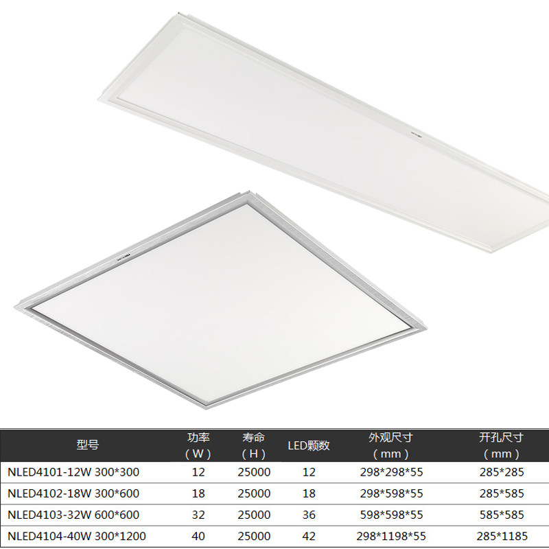Plafonnier LED NVC 600x600mm - NLED4103/4104 - 31-40W