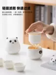 Guochao Panda Du Lịch Trà Di Động Nữ Cá Nhân Nhanh Cốc 1 Nồi 3 Ly Ngoài Trời Pha Trà bộ ấm trà du lịch 