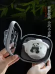 Bộ trà du lịch cầm tay Panda dành cho nữ, cốc nhanh cá nhân, một bình, hai cốc, ấm đun nước cầm tay chống bỏng bộ ấm trà tử sa du lịch 