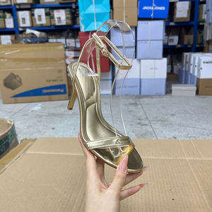 
Foreign trade original order factory discount women's shoes with slight flaws fashion round toe solid color stiletto heel one-strap new fashion sandals