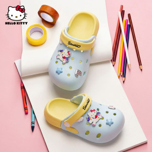 
HelloKitty children's shoes girls' hole shoes summer new soft-soled non-slip casual outer wear EVA children's slippers