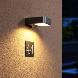 Solar Outdoor Wall Light Courtyard Entrance Door Light Outdoor Waterproof Wall Washer Spotlight Balcony Exterior Wall Sensor Light
