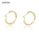 AJIDOU Ajidou Earrings Women's S925 Silver 2025 Hot Gold Earrings European and American Style Earrings Light Luxury Earrings