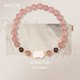 AJIDOU Ajidou bracelet crystal garnet pink chalcedony peach blossoms and wealth strawberry crystal women's bracelet accessories