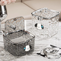 High-Looking Desktop Storage Box, Transparent with Lid, Dust-Proof Cosmetics Storage Box, Home Living Room Coffee Table Storage Box