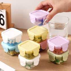 Small Medicine Box, Portable Medicine Dispensing Box, Mini Sealed Vitamin Box, Morning, Noon and Evening Portable Classification Storage Box