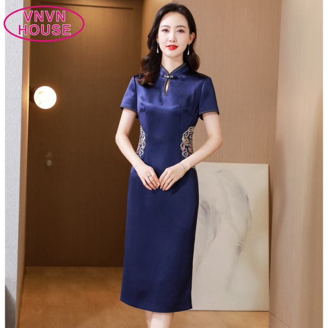 AEL Lady Fall 2024 Hepburn style skirt solid color temperament A-line skirt slimming
