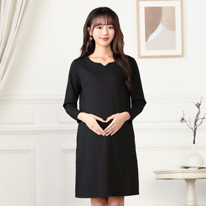 
2025 Autumn and Winter New Temperament Professional Wear Commuting Dress for Pregnant Women Women's Mid-Length Simple and Versatile OL Suit Skirt