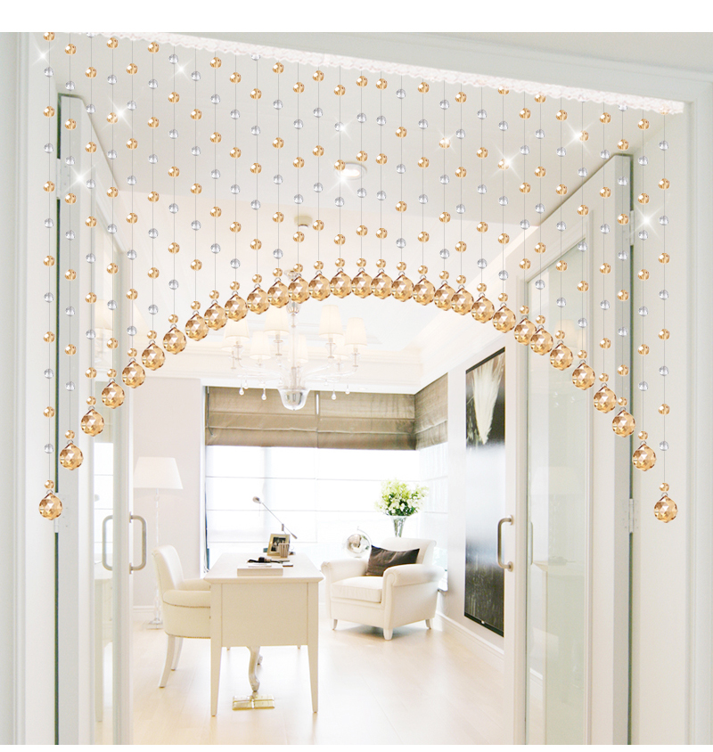 Amazon｜10本 クリスタルビーズカーテン 八角珠ビーズカーテン 珠