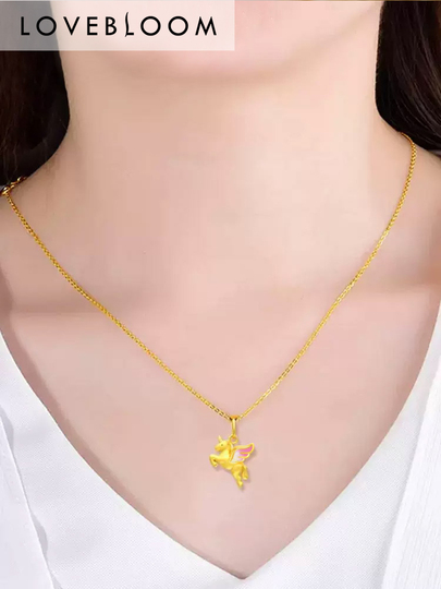 24K ゴールド ネックレス ペンダント付き