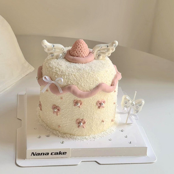 
Xiaohongshu ins cake decoration love wings mold star diamond sticker pearlescent bow candle plug-in