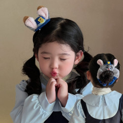 Zootopia Plush Hair Accessories Nick Fox Nick Judy Hair Ties Hair Clips Kidsren's Super Cute Rubber Band Headwear