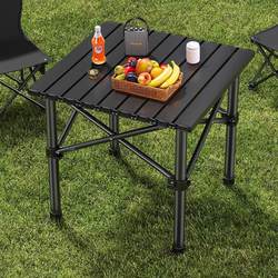 Folding Table New Model Outdoor 2025 Portable Egg Roll Table Camping Equipment Picnic Barbecue Table and Chair Set