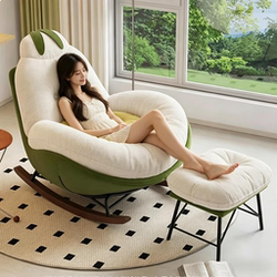Recliner 2026 New Model Nap Rocking Chair Balcony Leisure Lazy Sofa Home Single Sofa Chair Pear-Shaped Rocking Chair