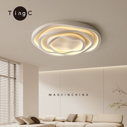 Living Room Ceiling Light 2025 New Minimalist Hall Main Light Cream Style Rose Flower Lighting Fixture Whole House Package Set