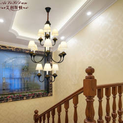 Duplex Staircase Light Long Pendant Light American Minimalist Rotating Staircase Light Loft Apartment Nordic Villa Staircase Pendant Light