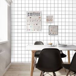 Nordic Ins Black and White Checkered Wallpaper Self-Adhesive Wallpaper Popular Influencer Living Room Background Wall Wallpaper Clothing Store