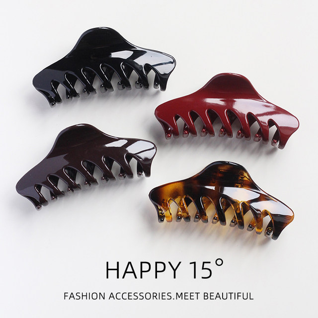 Korean autumn and winter new style grab clip women's high-end hair clip back of head hair clip large shark clip headband hair