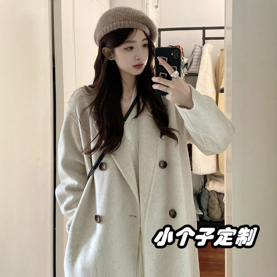 
150 Super nice-looking mid-length woolen coat for little people 2025 new autumn and winter cocoon-shaped woolen coat