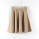 New daily summer commuting versatile side invisible zipper high waist slim short skirt for women solid color A-line skirt