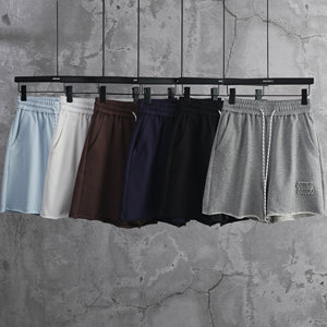 
[Relaxation combination] Letter patch curled drawstring casual shorts CP098