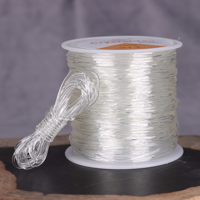 Domestic transparent crystal beef tendon threaded with beads, elastic cord, rubber band, elastic rope bracelet, elastic cord bracelet, beaded thread