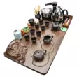 Kunde chọn trọn bộ bộ ấm trà Kung Fu cát tím, bếp từ hoàn toàn tự động gia dụng tích hợp khay trà và bàn trà bằng gỗ nguyên khối bàn pha trà điện Bàn trà điện