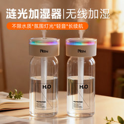 2025 New Model Air Humidifier, Small Size for Office Desktop, High Aesthetic Value, Silent for Home Use, Bedroom, Dormitory, Student Bed, Non-Electric, Aromatherapy Spray, Portable for Car, Travel, USB Hydration