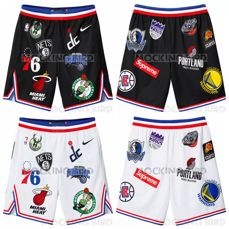 嘲笑鳥Supreme Nike NBA Teams Authentic Short 聯名籃球短褲-Taobao