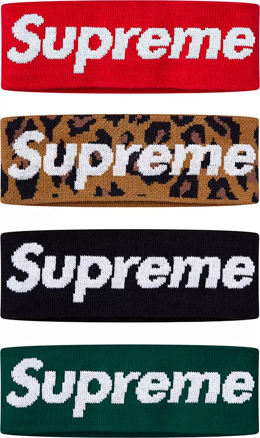 嘲笑鸟Supreme 18FW New Era Big Logo Headband 大LOGO 发带-Taobao