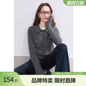 
betu fashionable fake two-piece sweater solid color short long-sleeved knitted sweater for women