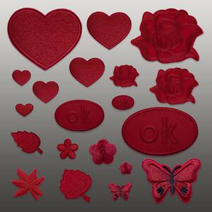 
Self-adhesive seamless maroon cloth patch down clothes and pants decoration patch repair hole size decal combination