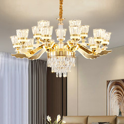 Gu Jia Living Room Chandelier Crystal Chandelier Modern Simple Light Luxury Living Room Main Light 2025 New Model Dining Room Home Lighting Fixtures