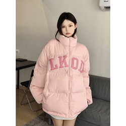 Lkstore Lkod2022 New Autumn And Winter Trendy Brand Suede Letter Casual Plus Cotton Trendy Brand Casual Jacket And Cotton Clothing