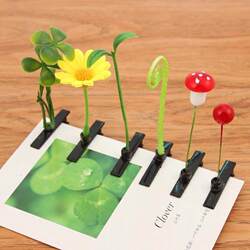 Internet Celebrity's Adorable and Creative Hair Accessory: a Quirky and Cute Little Mushroom Hairpin with Grass Growing on Top for Women