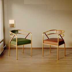 Nordic Light Luxury Dining Chair, Home Stool, Leisure Backrest Chair, Trendy Iron Art Modern Restaurant, Milk Tea Shop, Hotel Office Chair