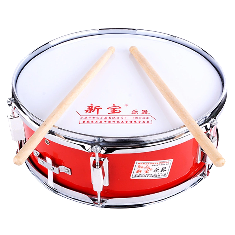 新寶小軍鼓專業小鼓大紅色兒童成人學生鼓11/13/14英寸雙音鼓樂器-Taobao