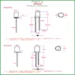 Độ sáng cao 3mm/5mm trong suốt hạt đèn trắng đỏ xanh ngọc lục bảo cắm trực tiếp F3/F5 đèn LED phát quang Công tắc - Đèn báo