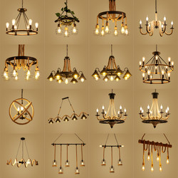 Rope Chandelier Restaurant Bar Internet Cafe Hot Pot Restaurant Creative Loft Clothing Store Industrial Style Hotel Retro Chandelier